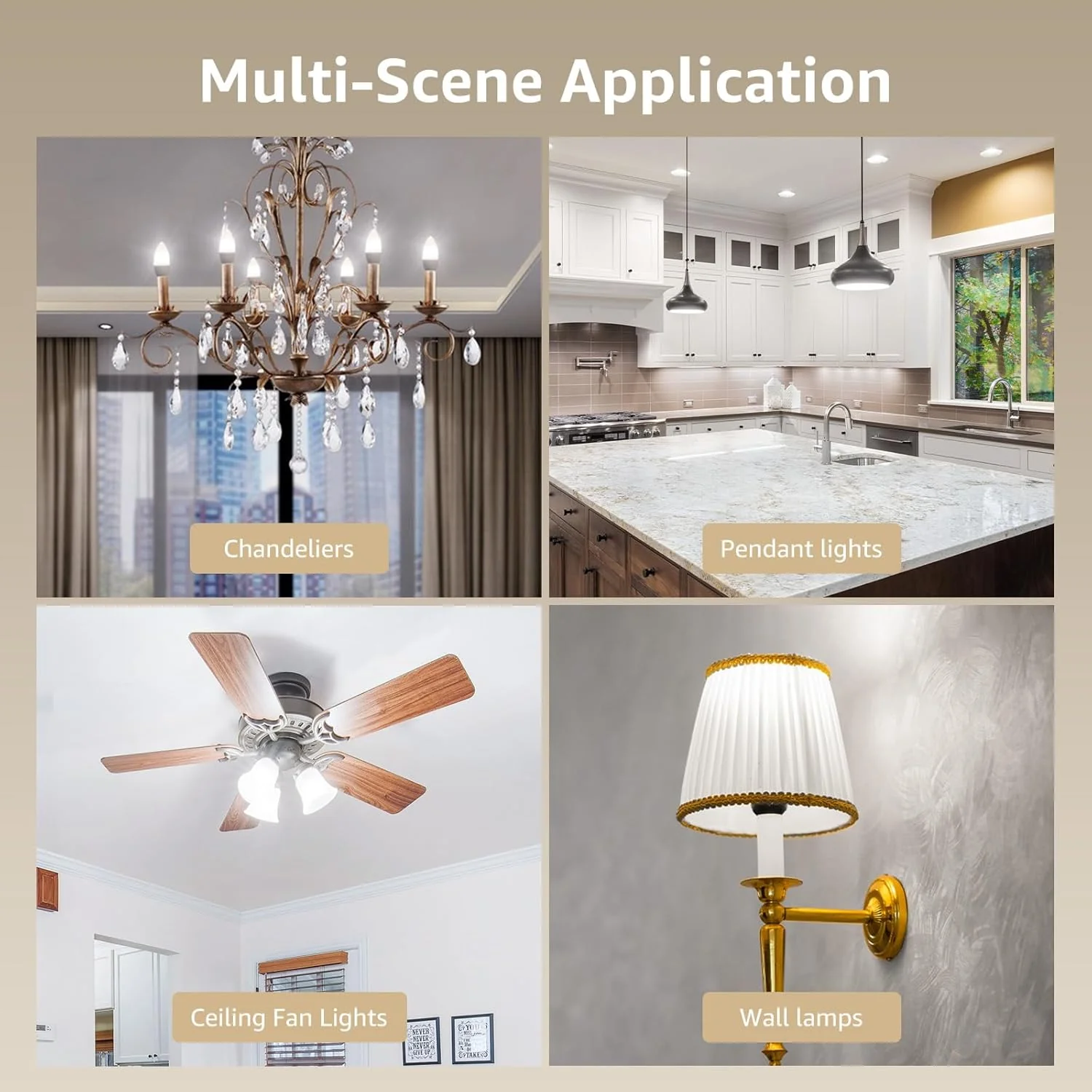 Lepro B11 LED Candelabra Bulbs, E12 Base, 5.5W (40W Equivalent), 500 Lumens, 5000K Daylight, Non-Dimmable - Image 7