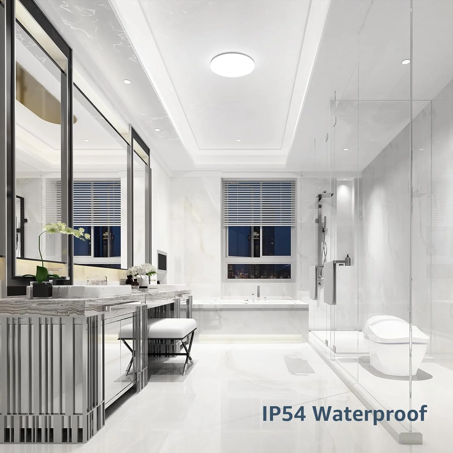 LE Flush Mount LED Ceiling Light for Bathroom - Image 4
