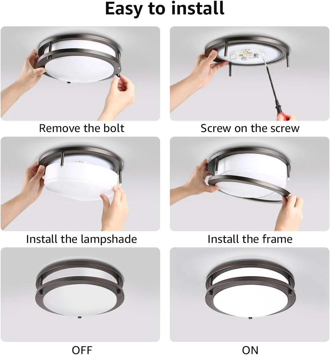 LE LED Flush Mount Ceiling Light - Image 3