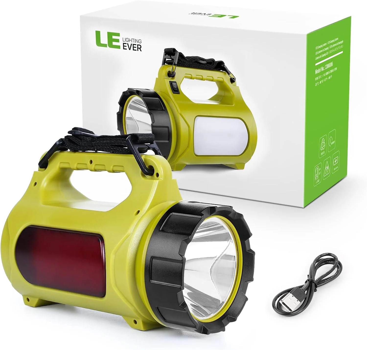Lepro Rechargeable LED Searchlight (1000 Lumens, 5 Light Modes, Waterproof) - Image 7