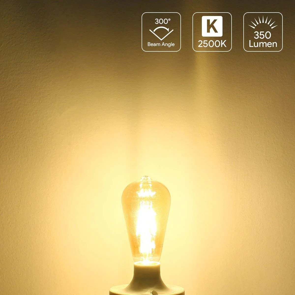 LE ST64 E26 Vintage Edison LED Bulbs - Image 2