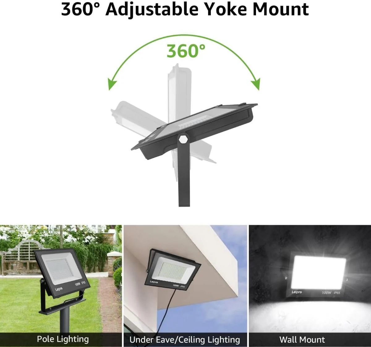 Lepro 100W Outdoor LED Flood Light - Image 5