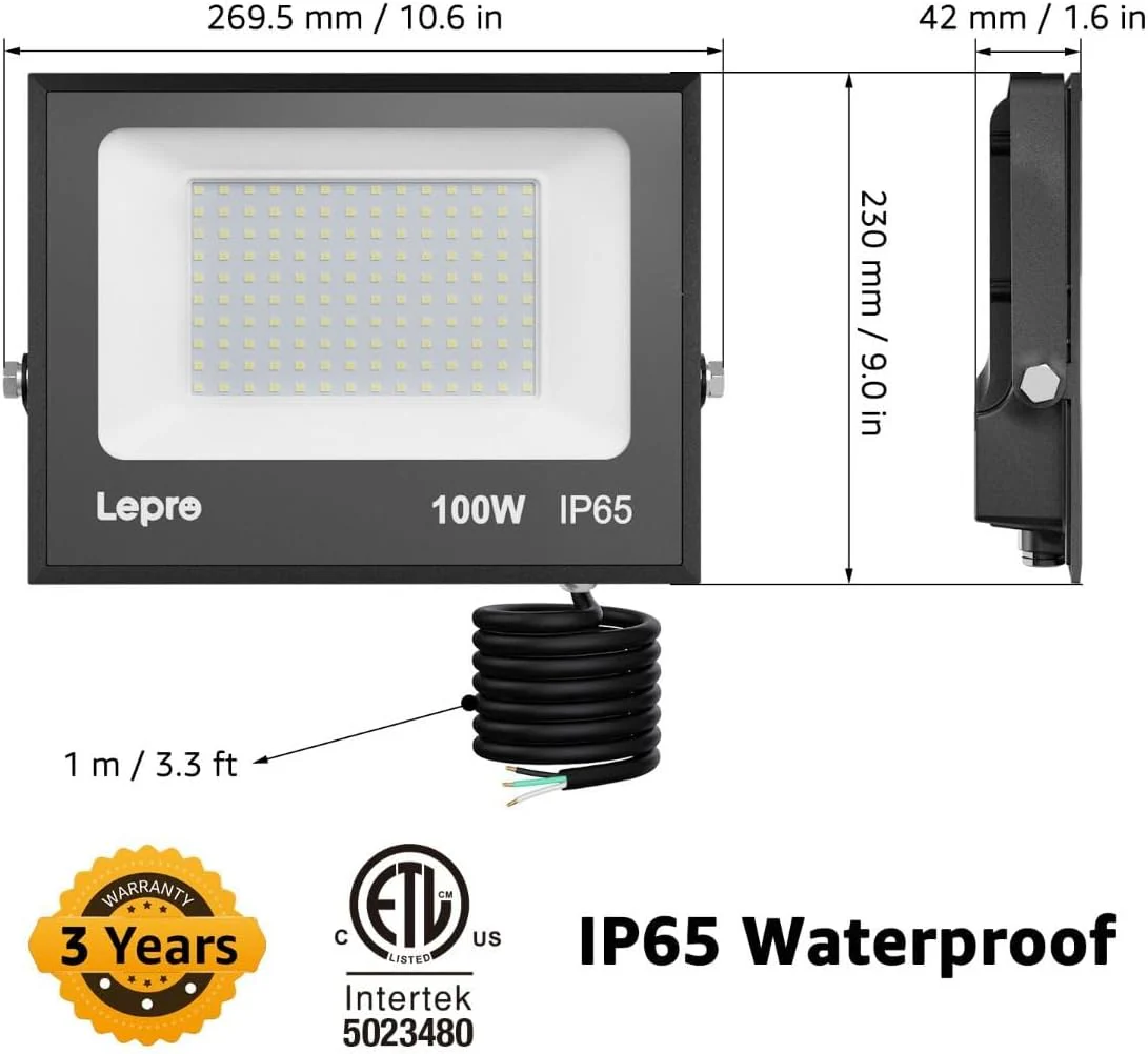 Lepro 100W Outdoor LED Flood Light - Image 6