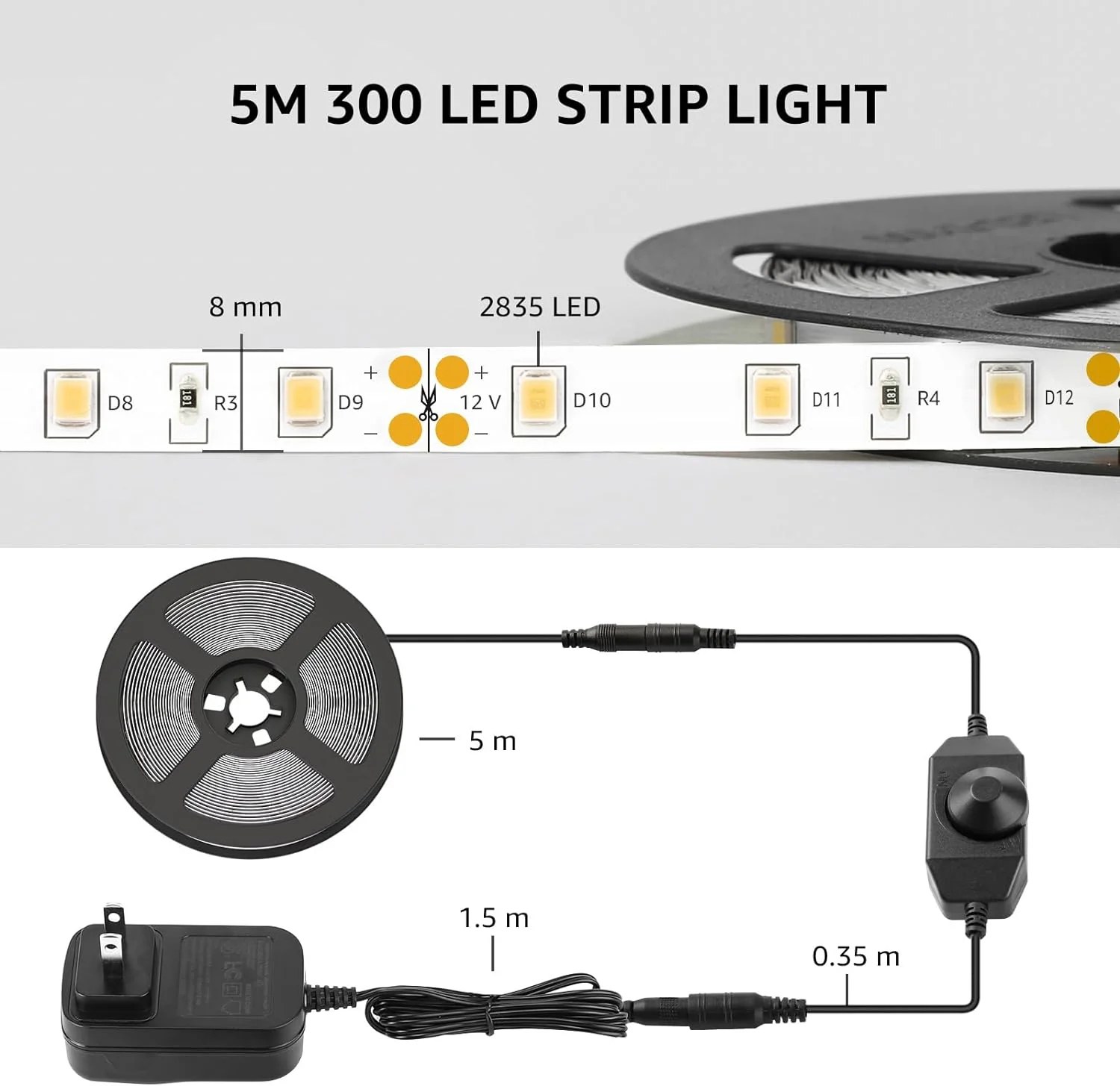 Lepro LED Strip Light (Dimmable, Daylight White) - Image 6