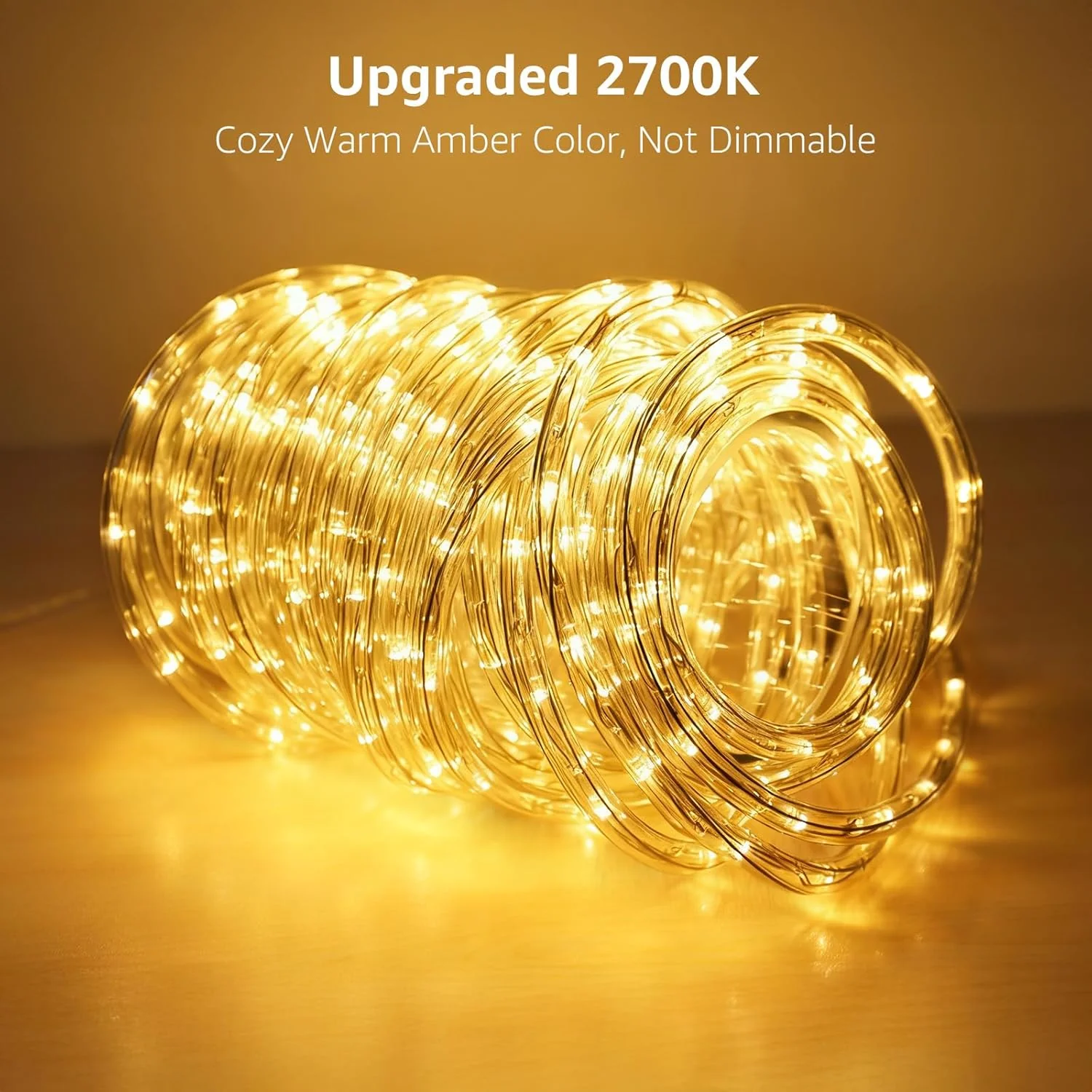 Lepro 33ft 240 LED LED Outdoor Rope Lights, 2700K Warm White - Image 2