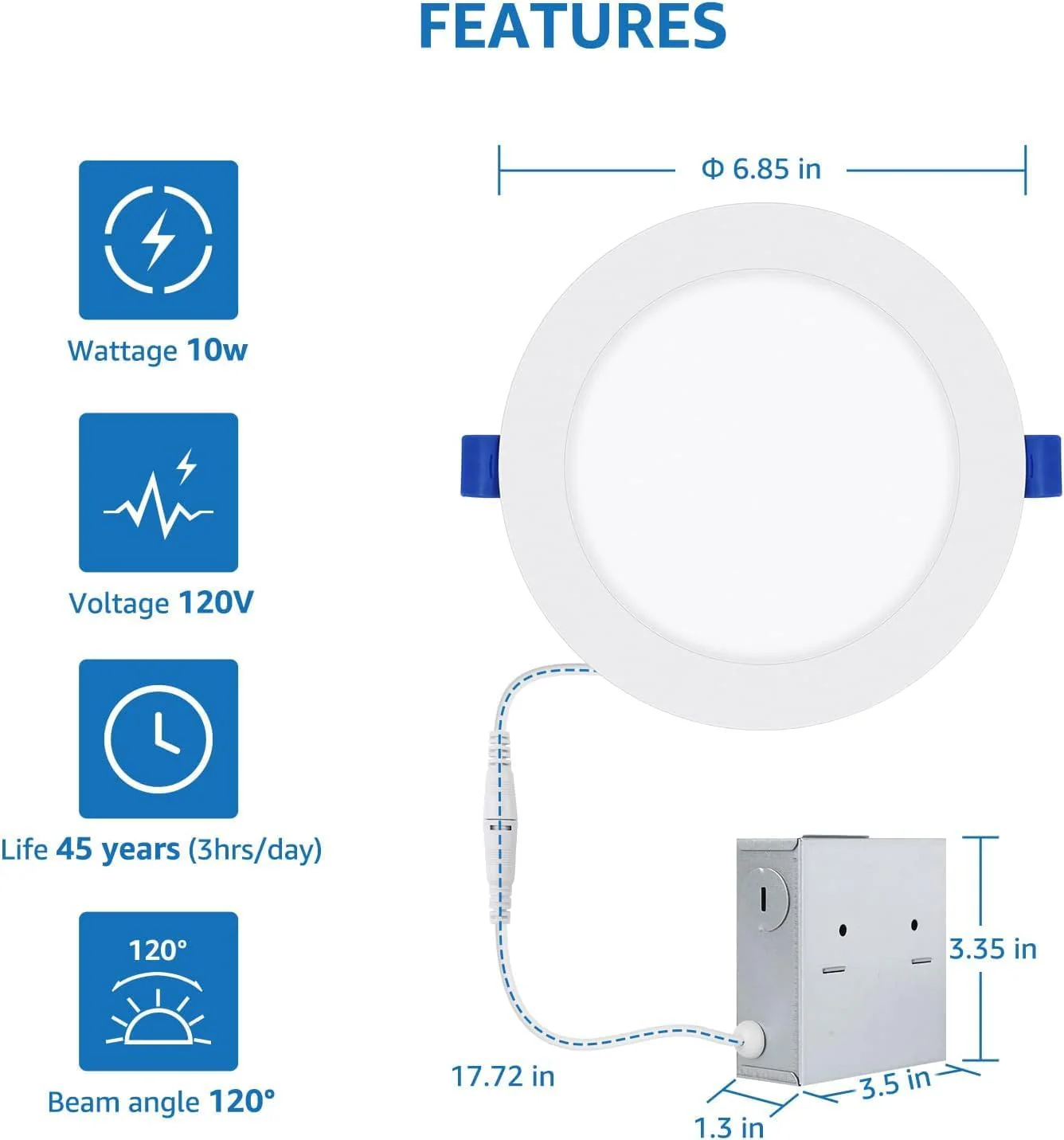 Lepro 6 Inch LED Recessed Lighting - Image 3