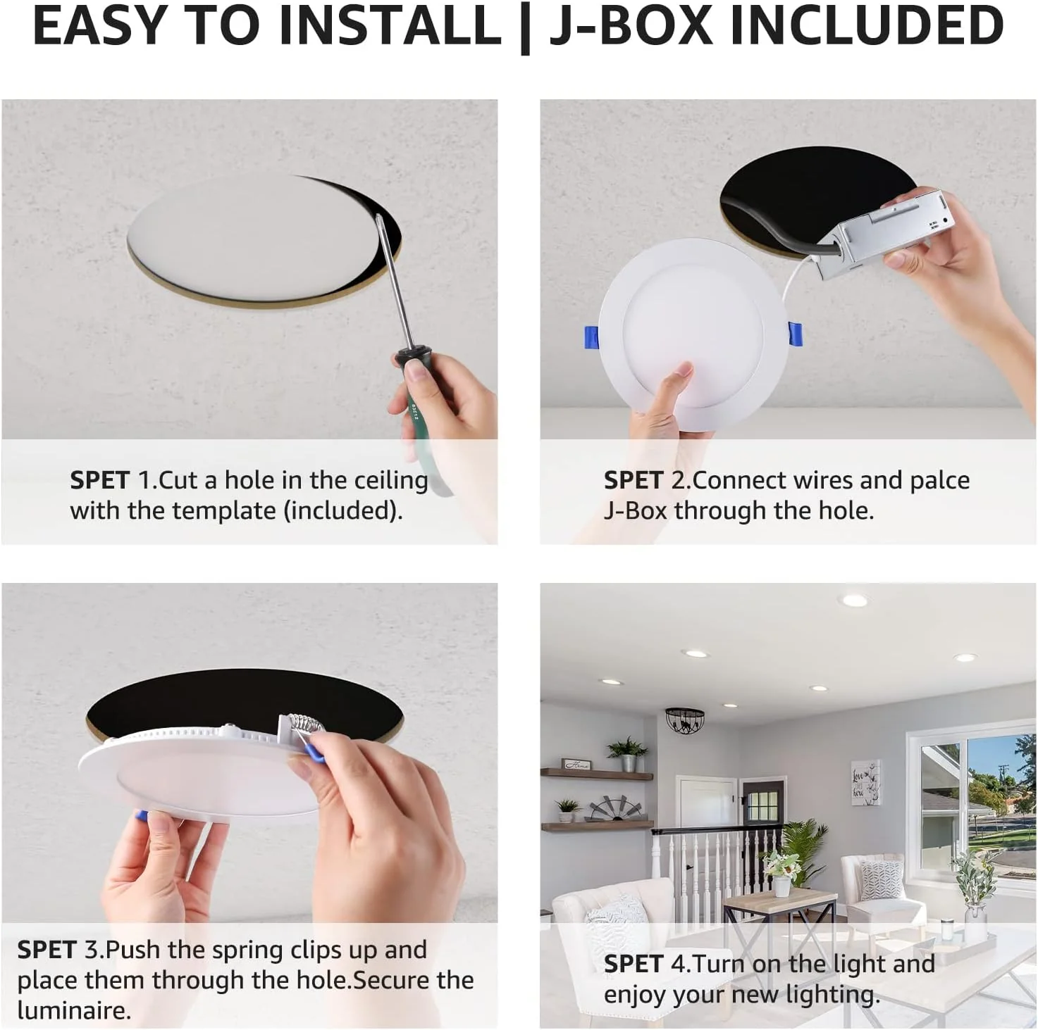 Lepro 6 Inch LED Recessed Lighting - Image 5