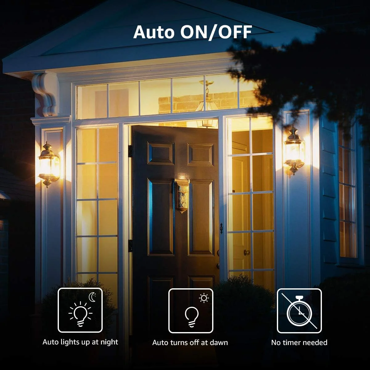 Lepro A19 Dusk to Dawn LED Light Bulb, E26 Base, 9W (60W Equivalent), 800 Lumens, 2700K Warm White, Non-Dimmable, Damp-Proof, 2-Pack - Image 3