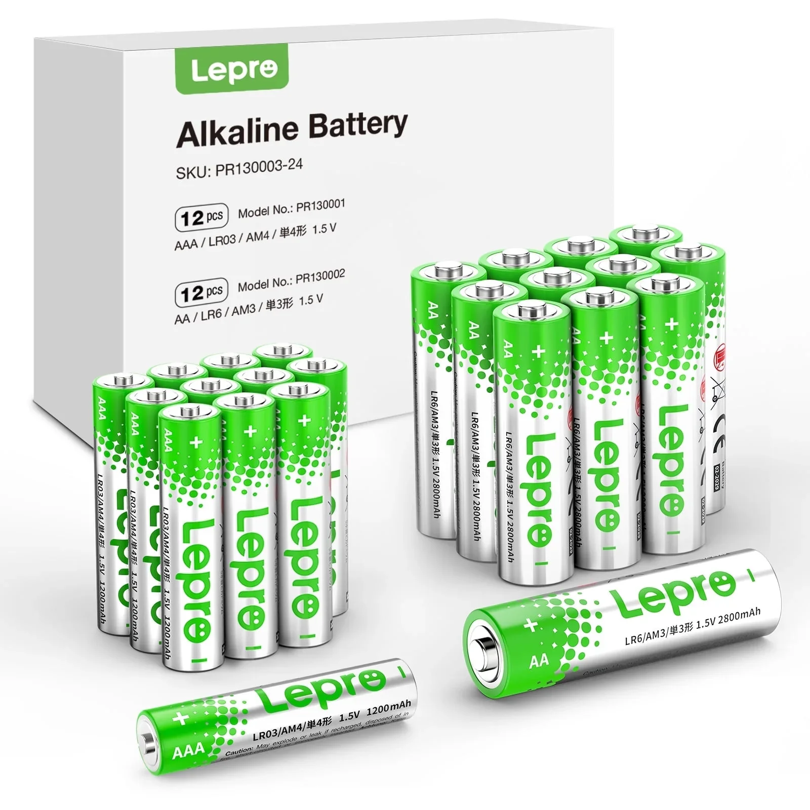 Lepro AA Batteries Value Pack , Double A Alkaline Batteries, Anti-Leak, Anti-Corrosion, Ideal for Household and Business , Non-Rechargeable - Image 2
