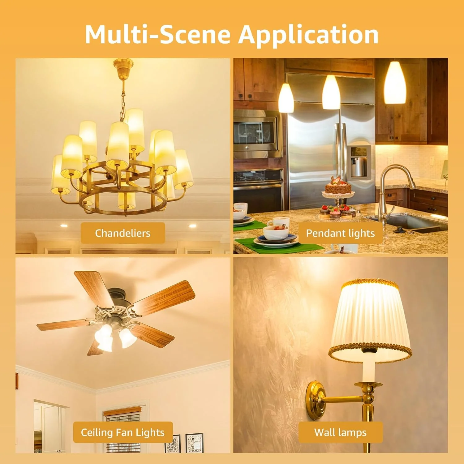 Lepro B11 LED Candelabra Bulbs, E12 Base, 5.5W (40W Equivalent), 500 Lumens, 2700K Warm White, Non-Dimmable - Image 6