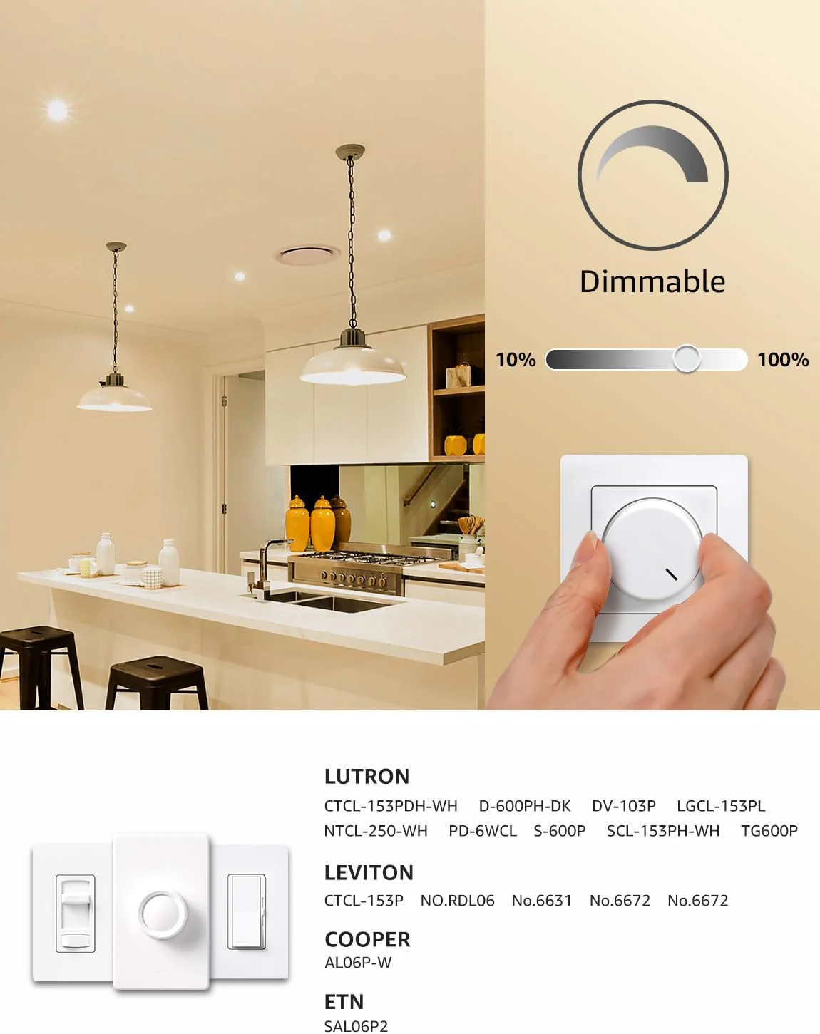 Lepro A19 Dimmable LED Light Bulbs, E26 Base, 9.5W (60W Equivalent), 800 Lumens, 2700K Warm White, UL Listed - Image 3