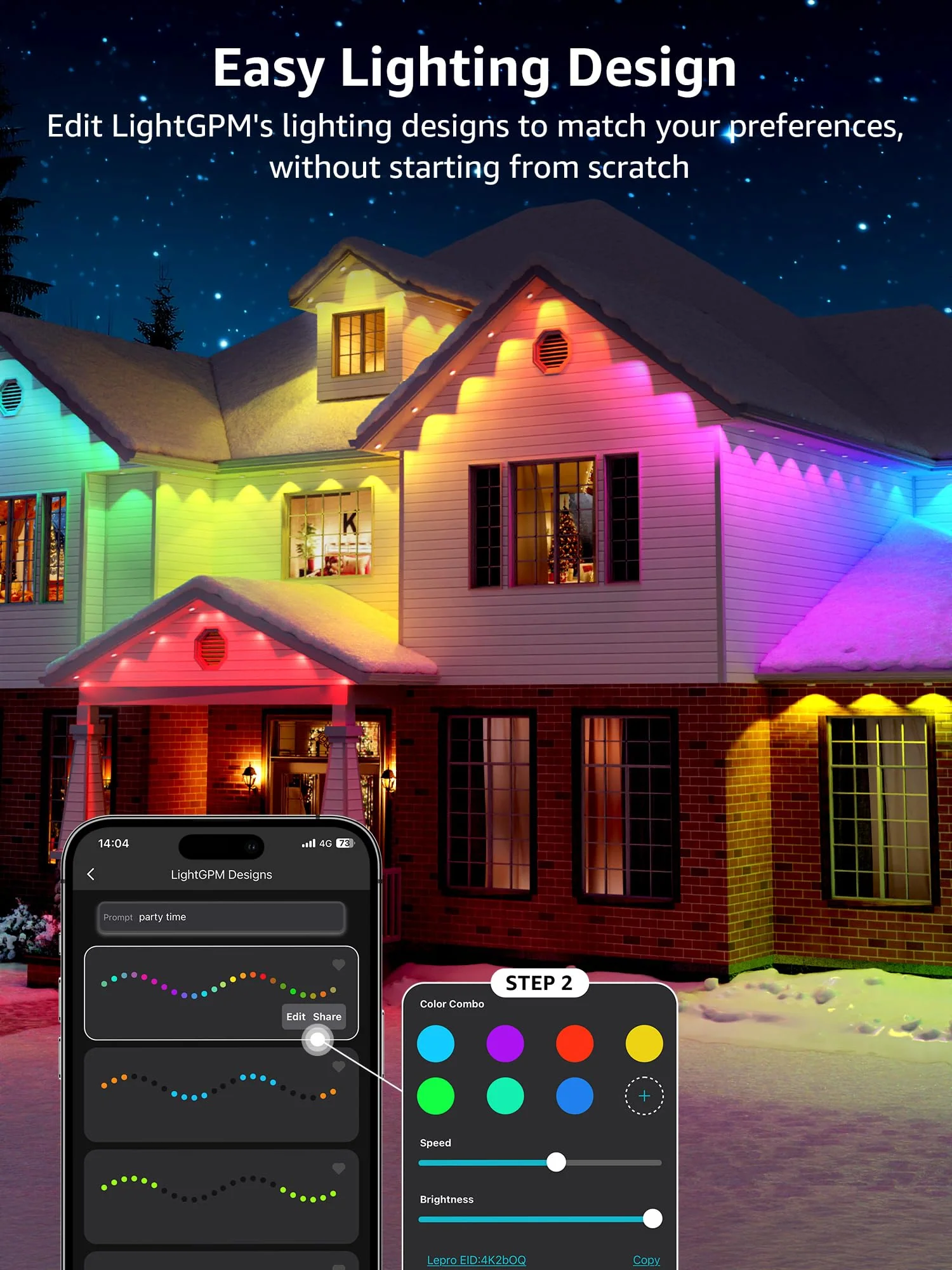 Lepro E1 Permanent Lights Accessories Only – 25 ft Permanent Outdoor Lights Single Strand Without Adapter and in-line Controller - Image 8