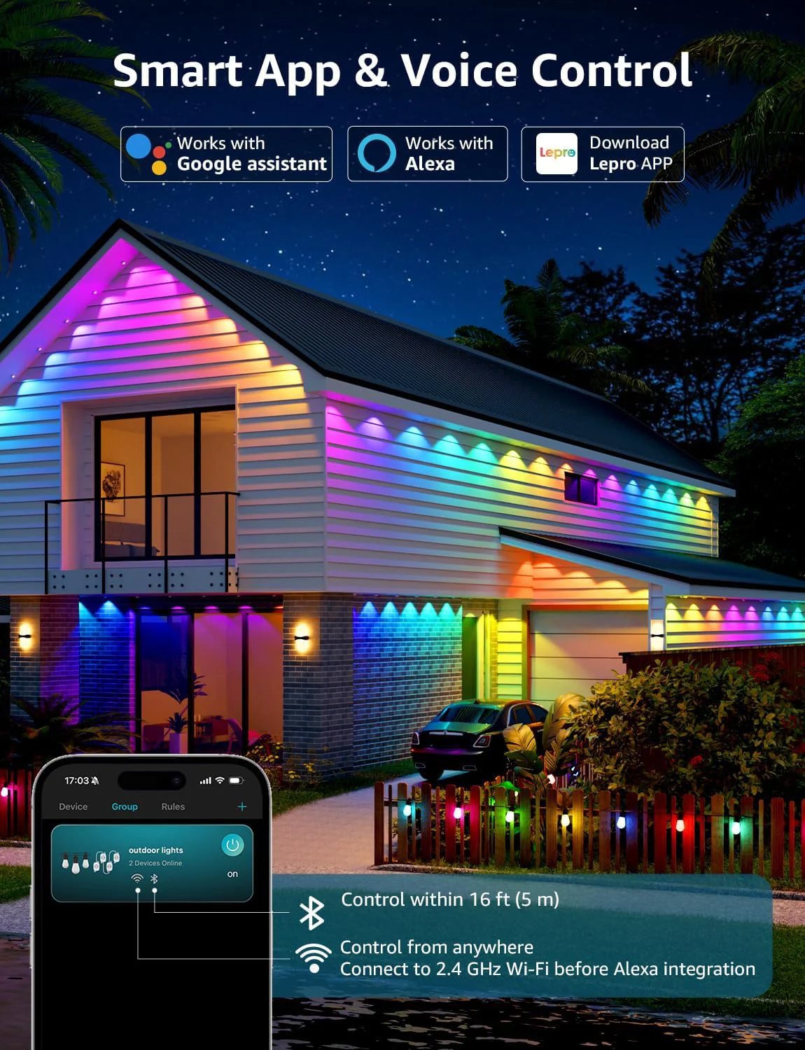 Lepro EE1 AI-Powered Permanent Outdoor Lights - Image 8