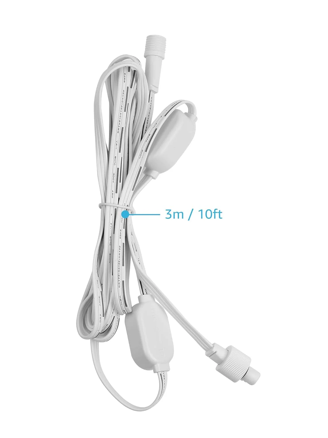 Lepro EE1 Permanent Lights Accessories Only – 10ft Extension Cable for EE1 Permanent Outdoor Lights (Not Compatible with E1), Extension Cord with Built-in Data Booster - Image 5