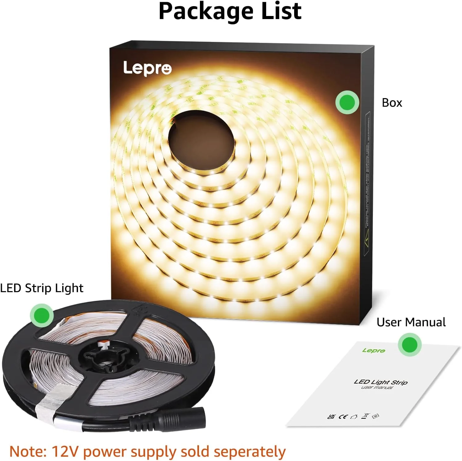 Lepro Flexible LED Light Strip (Warm White, Cuttable) - Image 4