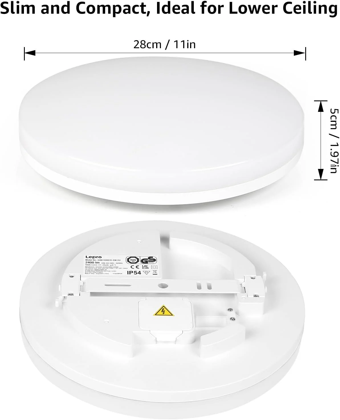 Lepro Flush Mount LED Ceiling Light 2400lm 200W Equivalent - Image 8
