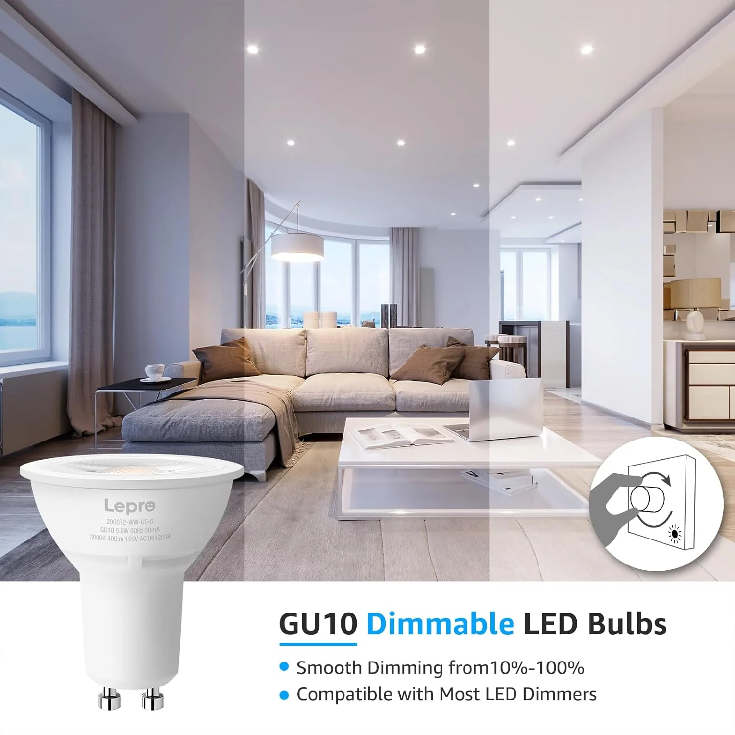 Lepro GU10 LED Bulbs Dimmable - Image 3