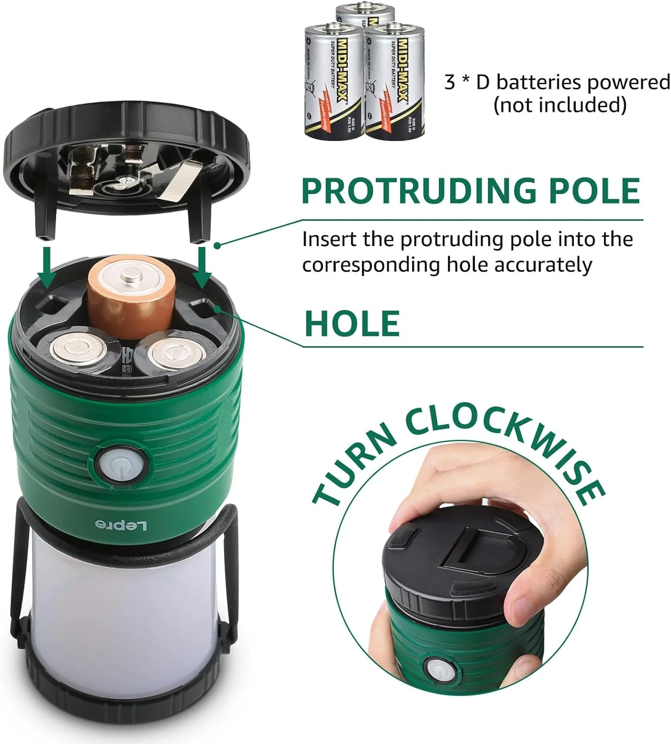 Lepro Battery Powered Camping Lantern (1500LM, Waterproof) - Image 4