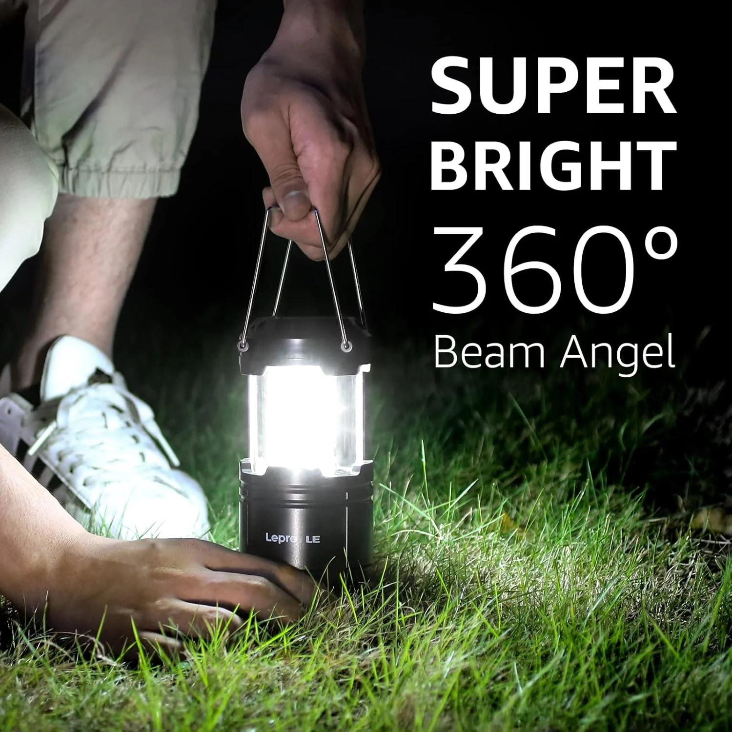Lepro LED Camping Lantern (190 lm, AA Battery Powered, Waterproof) - Image 3