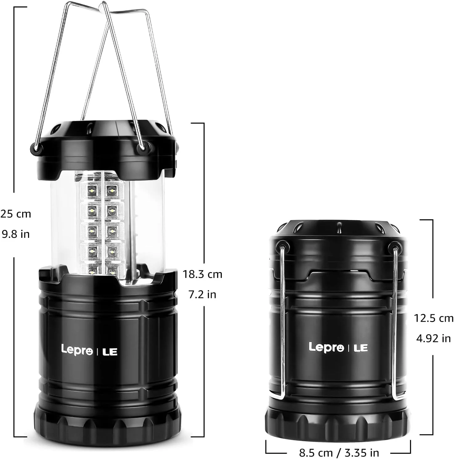 Lepro LED Camping Lantern (190 lm, AA Battery Powered, Waterproof) - Image 7