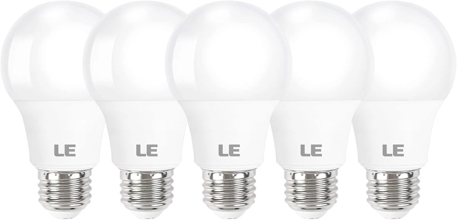 Lepro LED Light Bulbs 60 Watt , 9W 800 Lumens Non-Dimmable, A19 E26 Standard Medium Base, 10000 Hour Lifetime