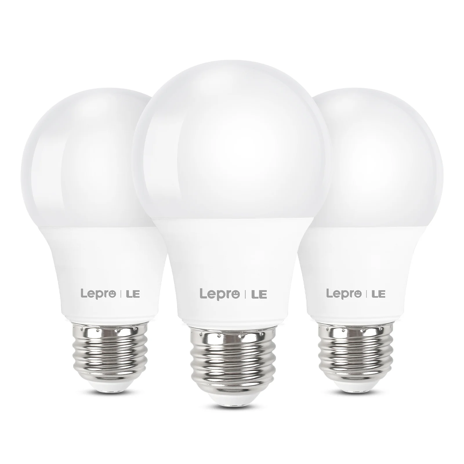 Lepro A19 LED Light Bulb, 5000K Daylight White, 800 Lumens, E26 Medium Base, Non-Dimmable, 9W (60W Equivalent)