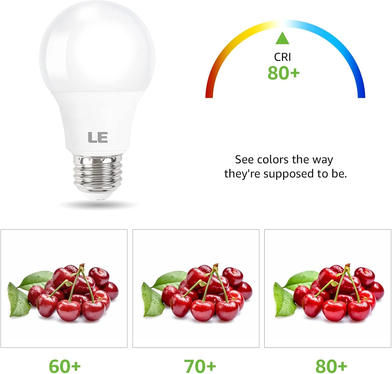 Lepro LED Light Bulbs 60 Watt , 9W 800 Lumens Non-Dimmable, A19 E26 Standard Medium Base, 10000 Hour Lifetime - Image 7