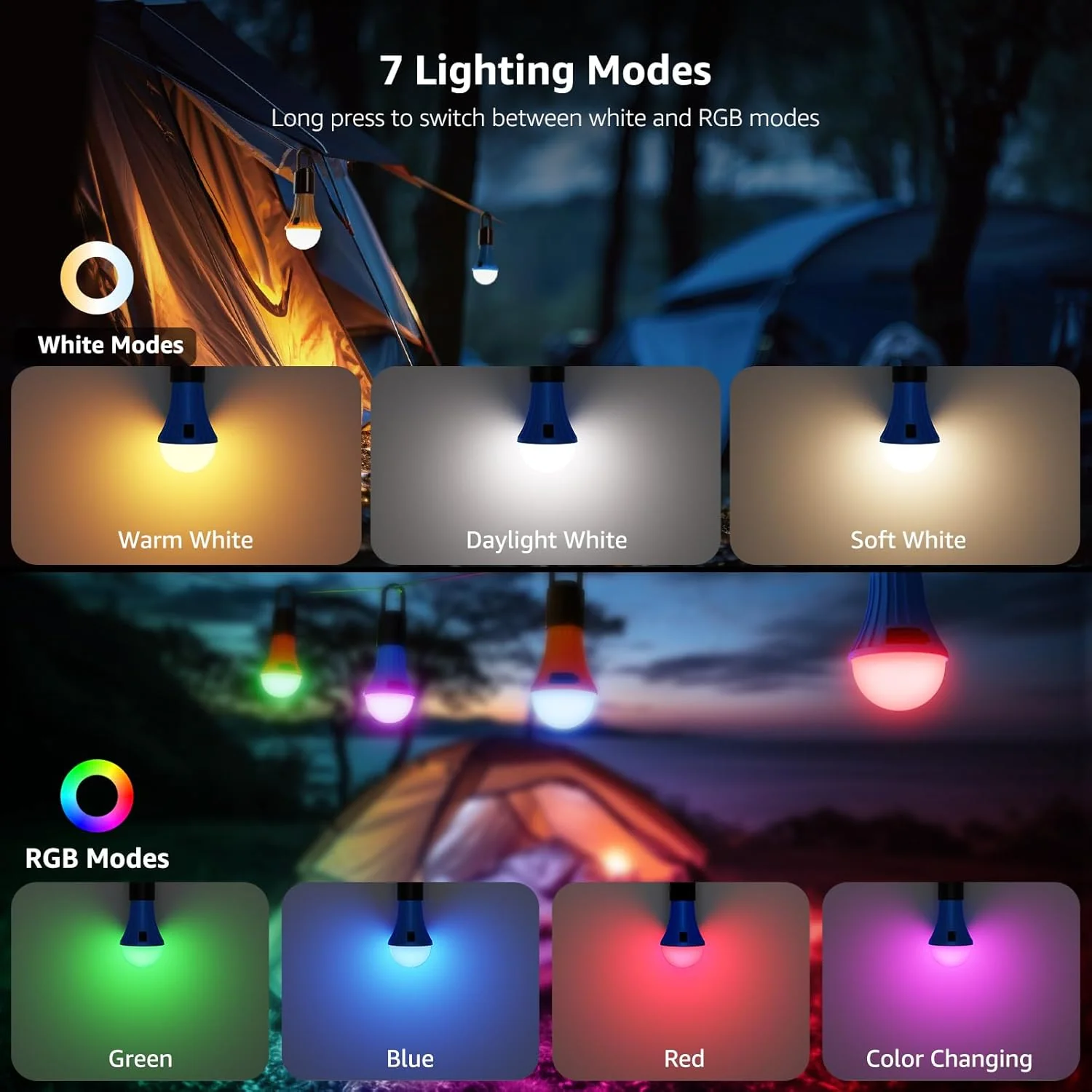 Lepro LED Rechargeable Camping Lantern (2-Pack) - Image 2