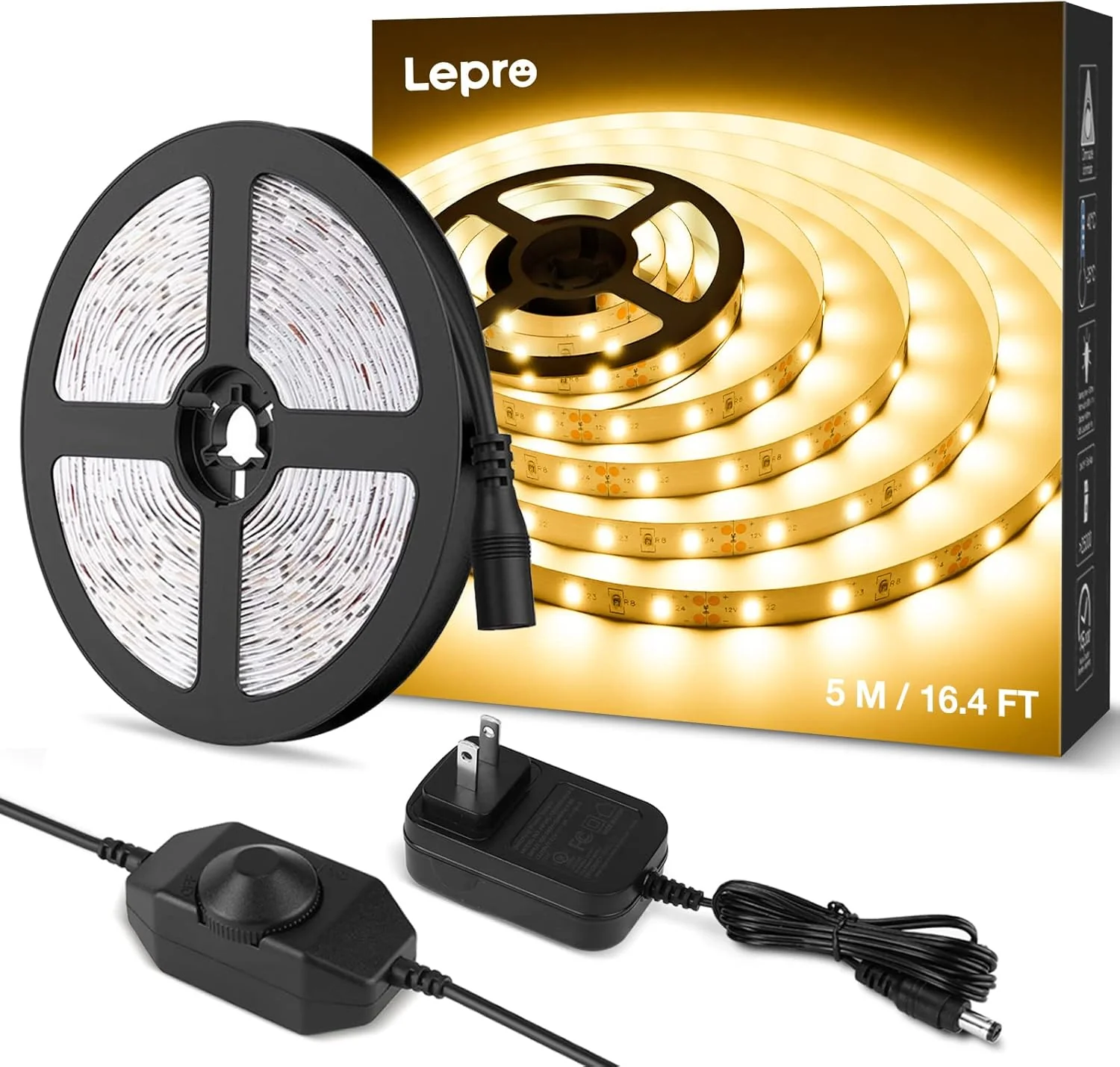 Lepro LED Strip Light (Strong 3M Adhesive, Warm White)