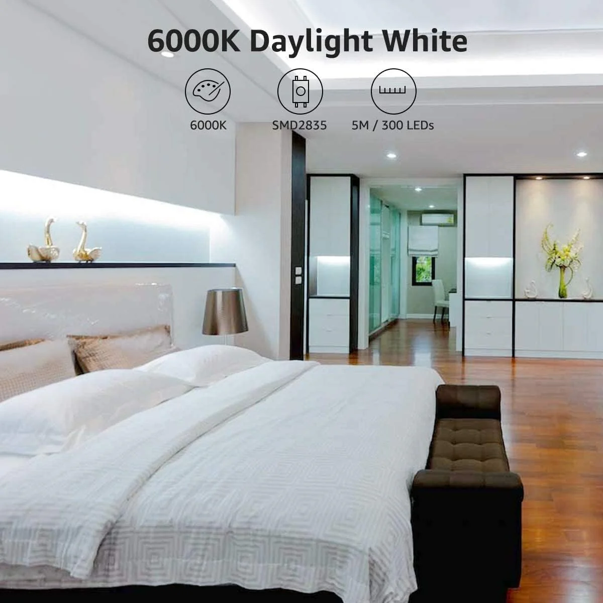 Lepro Flexible LED Light Strip (16.4ft, Daylight White, Cuttable) - Image 2