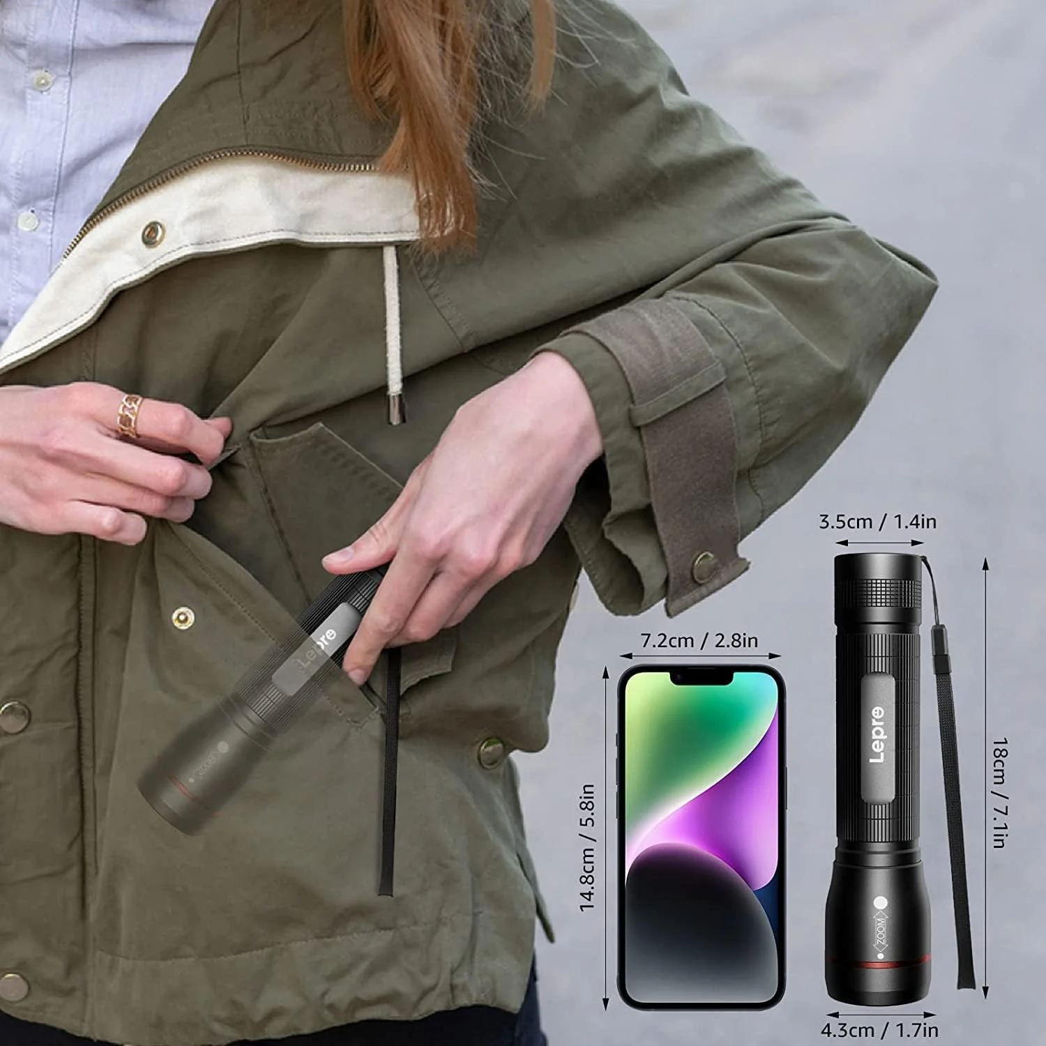 Lepro LED Tactical Flashlight - Image 6
