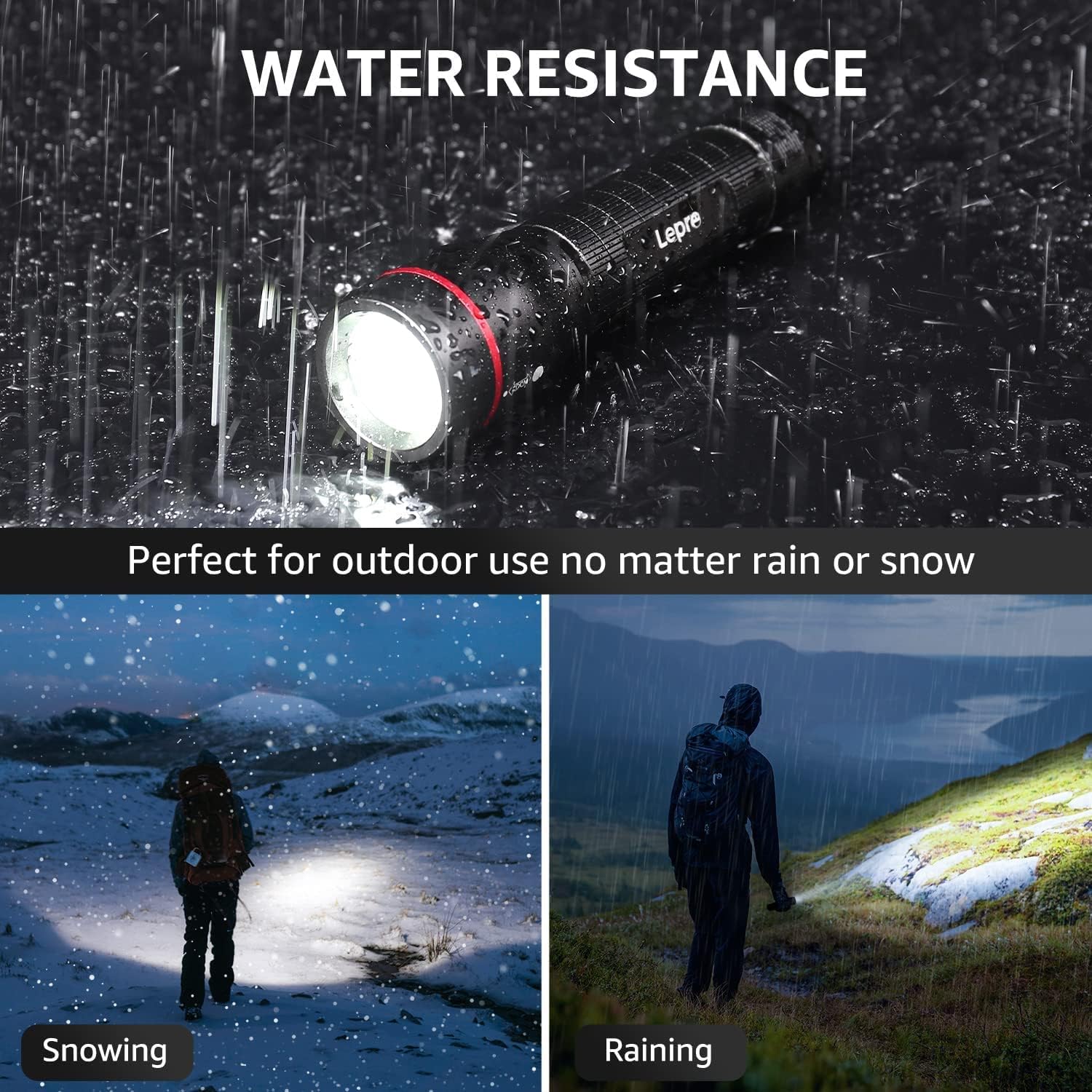 Lepro LED Tactical Flashlight (AA Battery) - Image 5