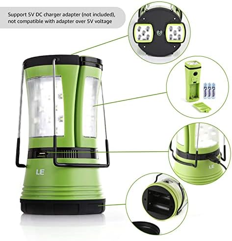 Lepro Rechargeable Camping Lantern (600 Lumens, Detachable Flashlight with USB & Car Charger) - Image 4