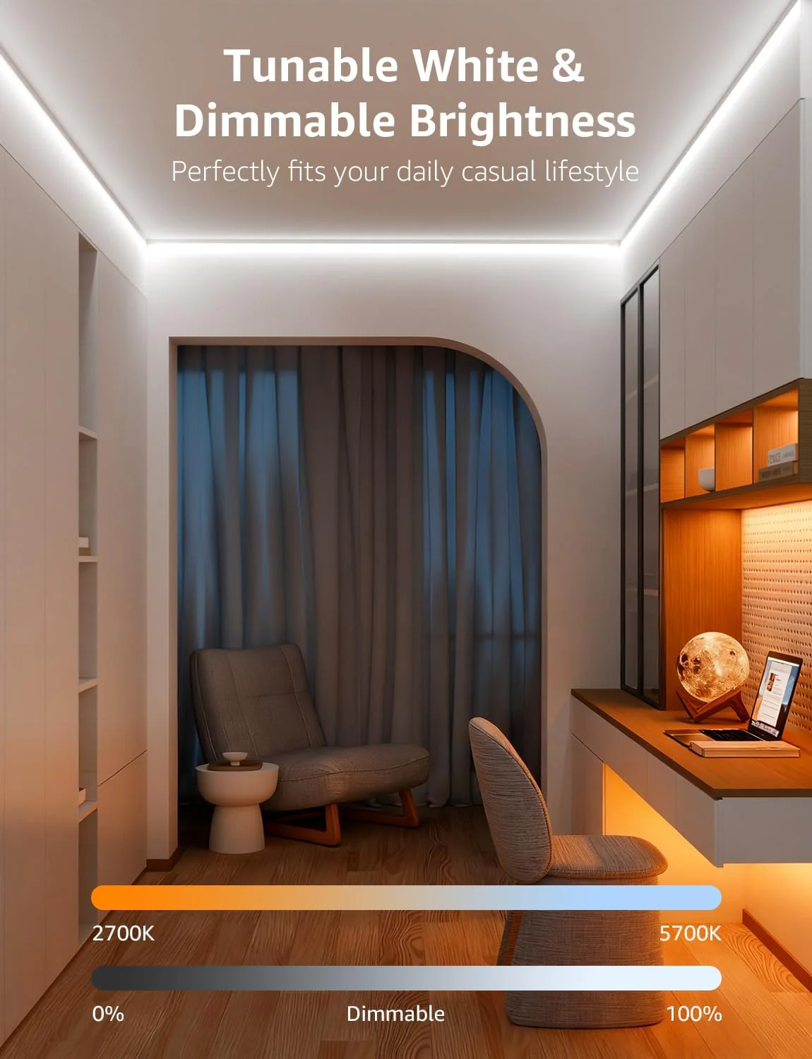 Lepro S2 Smart LED Strip Lights with AI Features (Dynamic RGB+Warm White+Daylight White) - Image 7