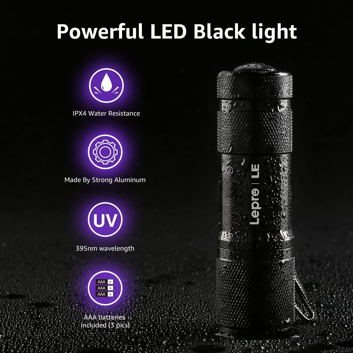 Lepro Small UV Flashlight (2 Pack) - Image 3