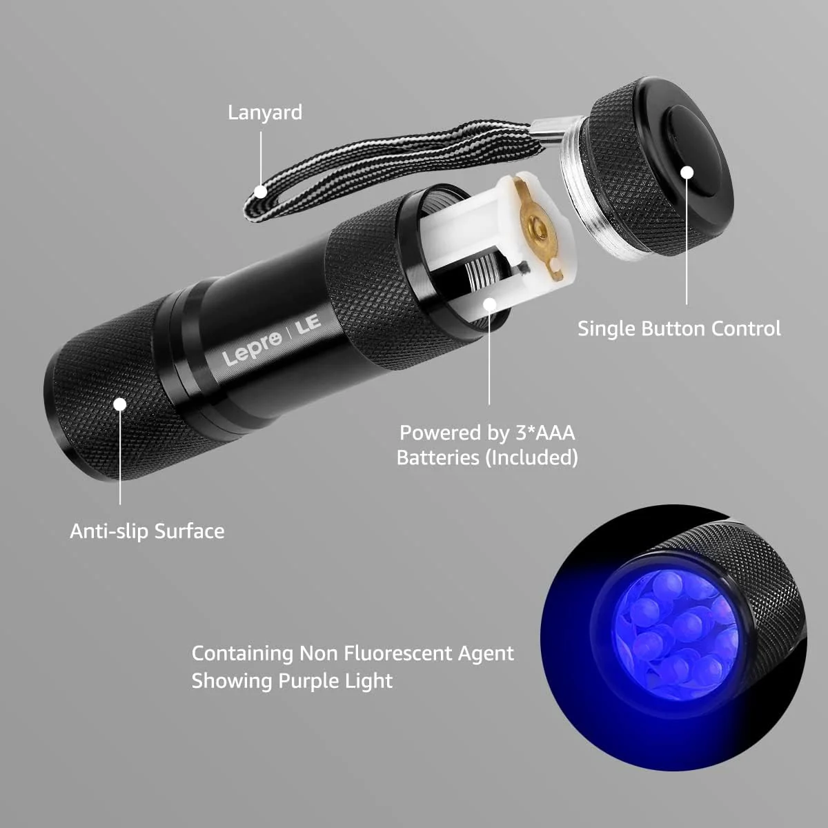 Lepro Small UV Flashlight (2 Pack) - Image 4