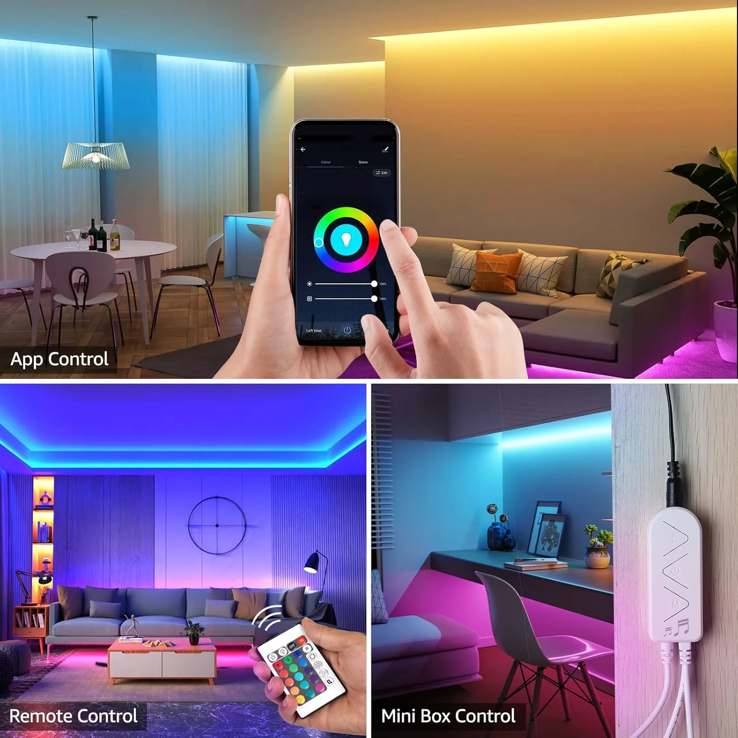 Lepro Smart LED Strip Lights 16.4ft Music Sync Color Changing - Image 3