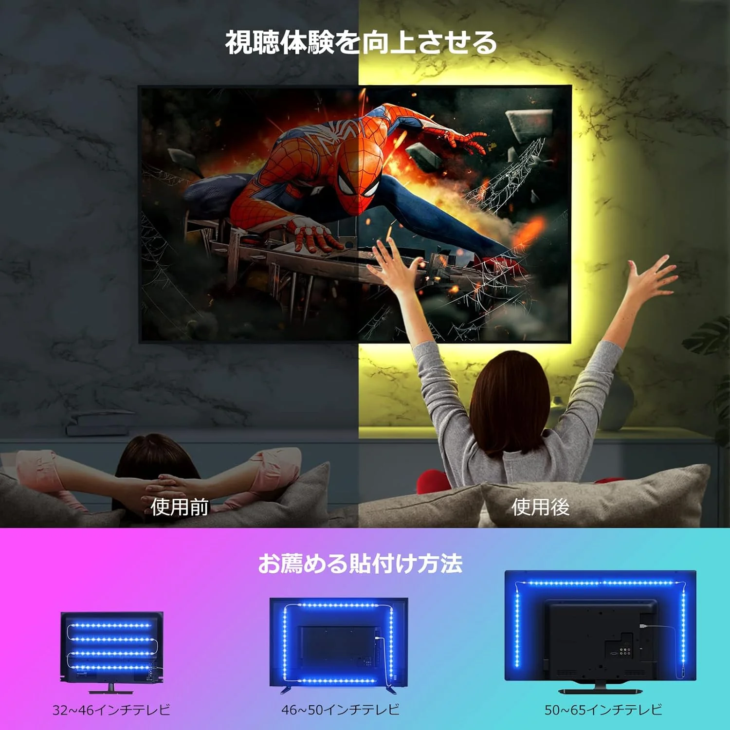Lepro Smart Wifi RGB TV LED Strip Lights-6.5ft - Image 2