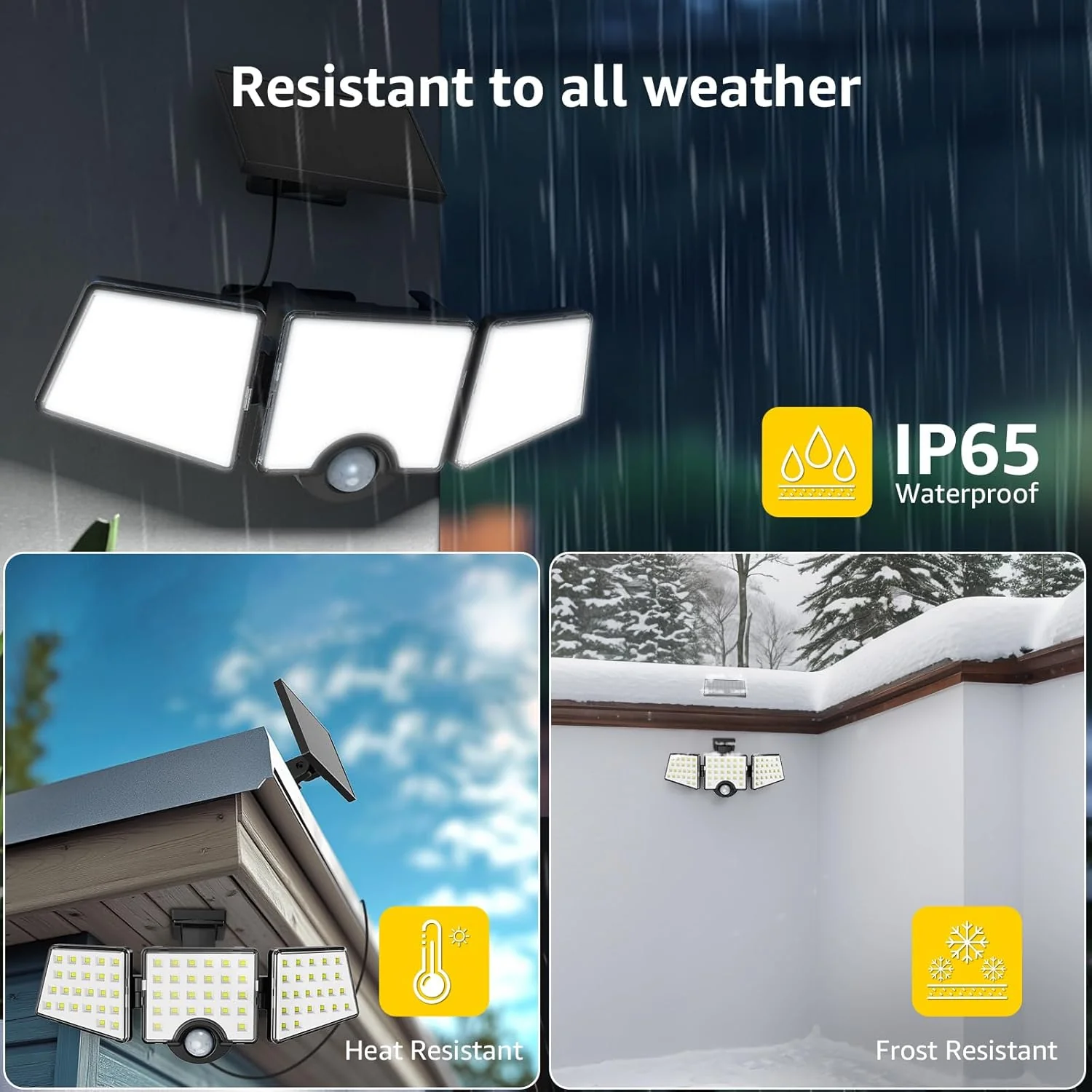 Lepro Solar Motion Sensor Flood Lights with Separate Solar Panel - 1000LM - Image 5