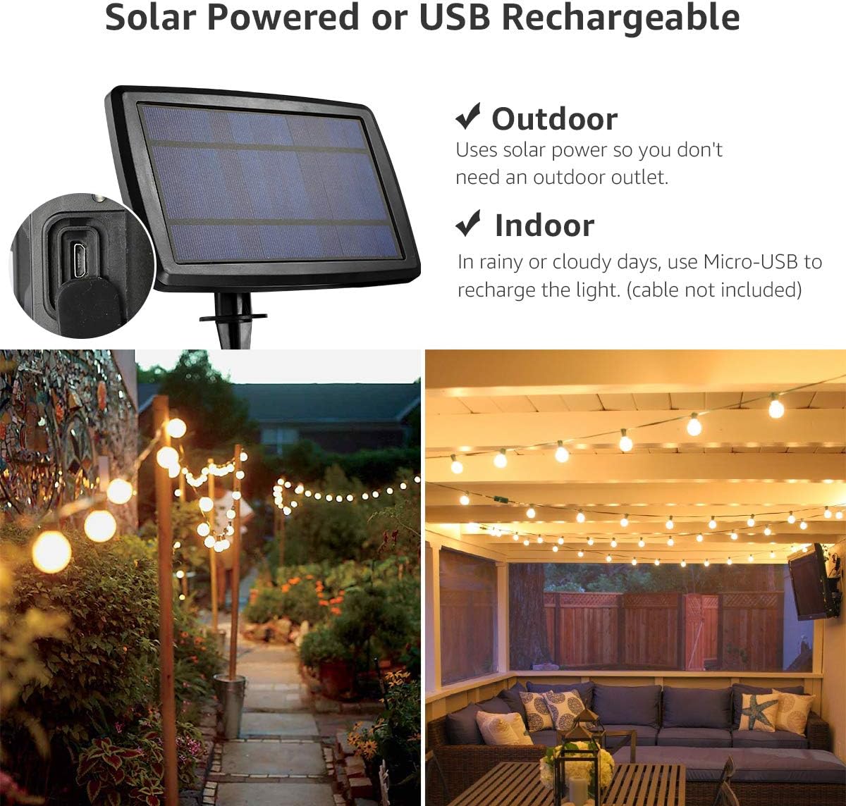 Lepro Solar Outdoor String Lights - Image 2