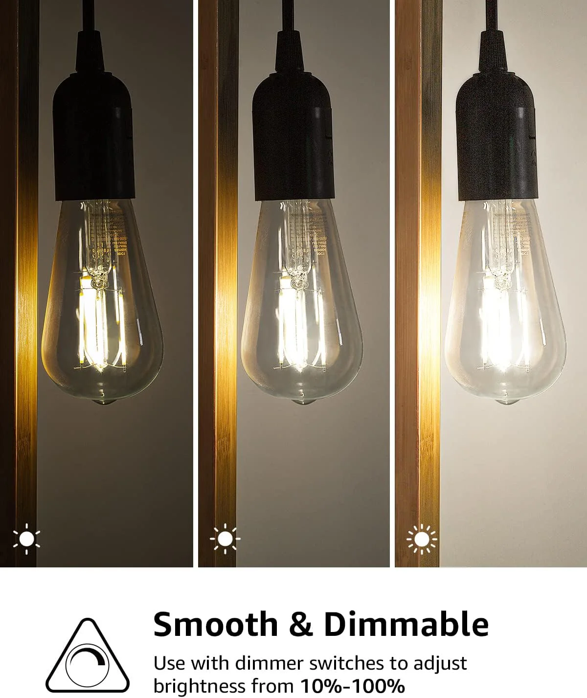 Lepro ST19 Vintage Edison LED Bulbs, Dimmable, E26 Base, 8W (60W Equivalent), 800 Lumens, 4000K Cool White, Clear Glass - Image 4