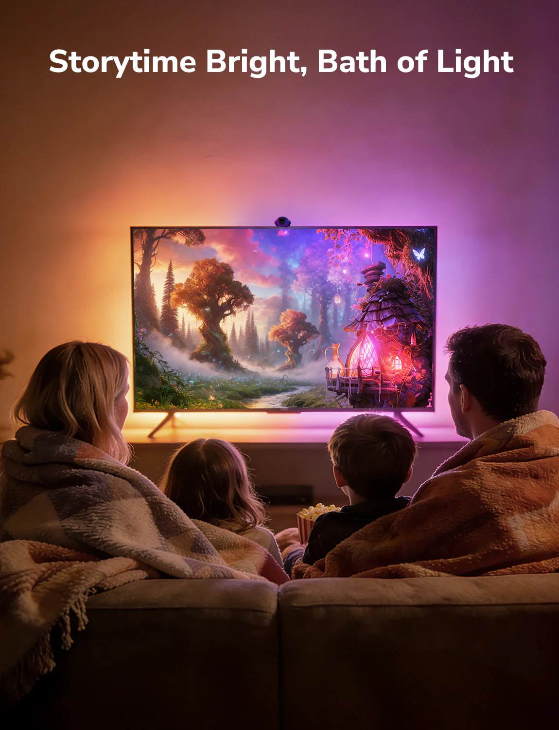 Lepro STV1 AI Smart TV Backlight, WiFi TV LED Backlight Strip with Fish-Eye Correction Function for TVs, Voice and APP Control TV Light,Led Light TV with Camera - Image 7