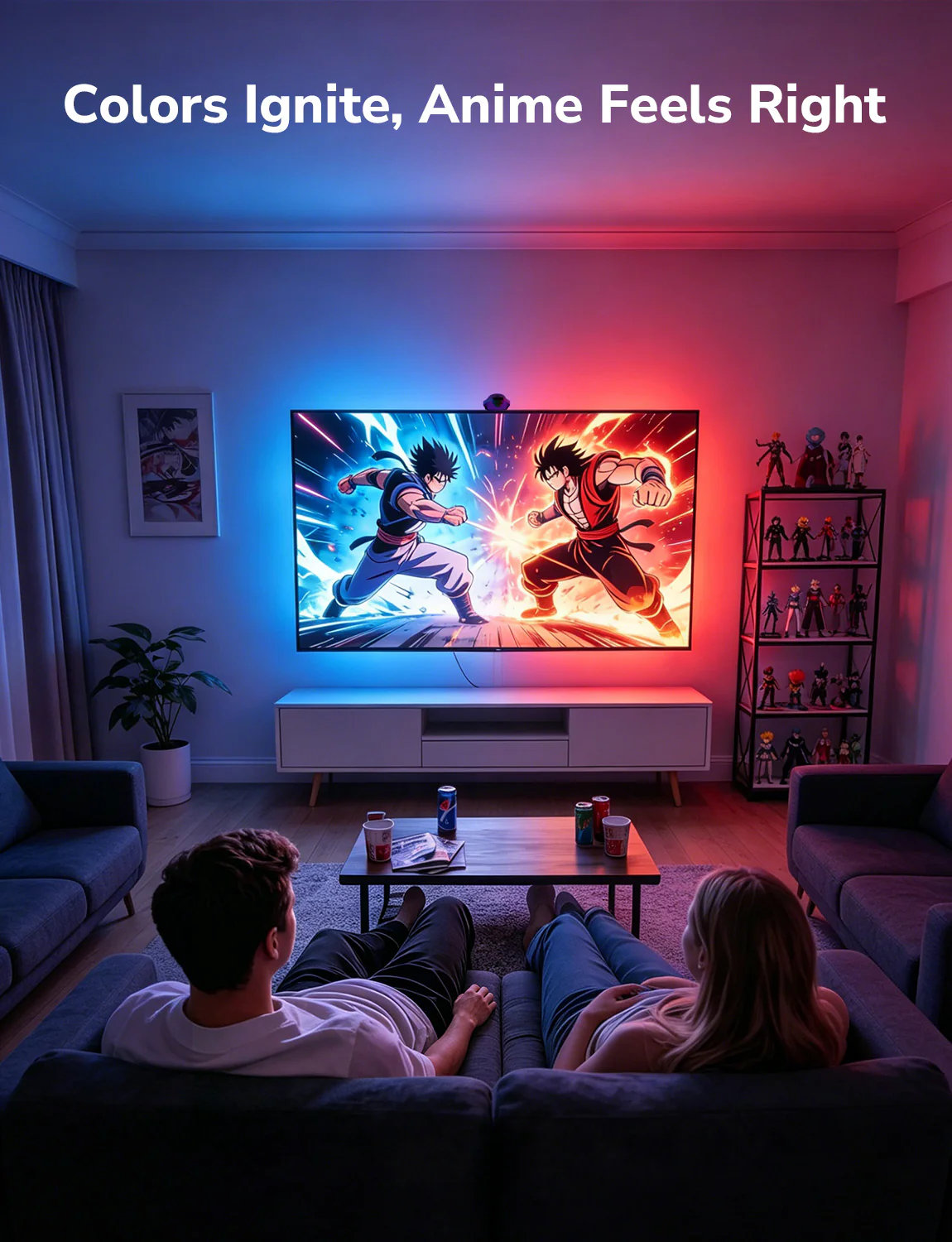 Lepro STV1 AI Smart TV Backlight, WiFi TV LED Backlight Strip with Fish-Eye Correction Function for TVs, Voice and APP Control TV Light,Led Light TV with Camera - Image 8