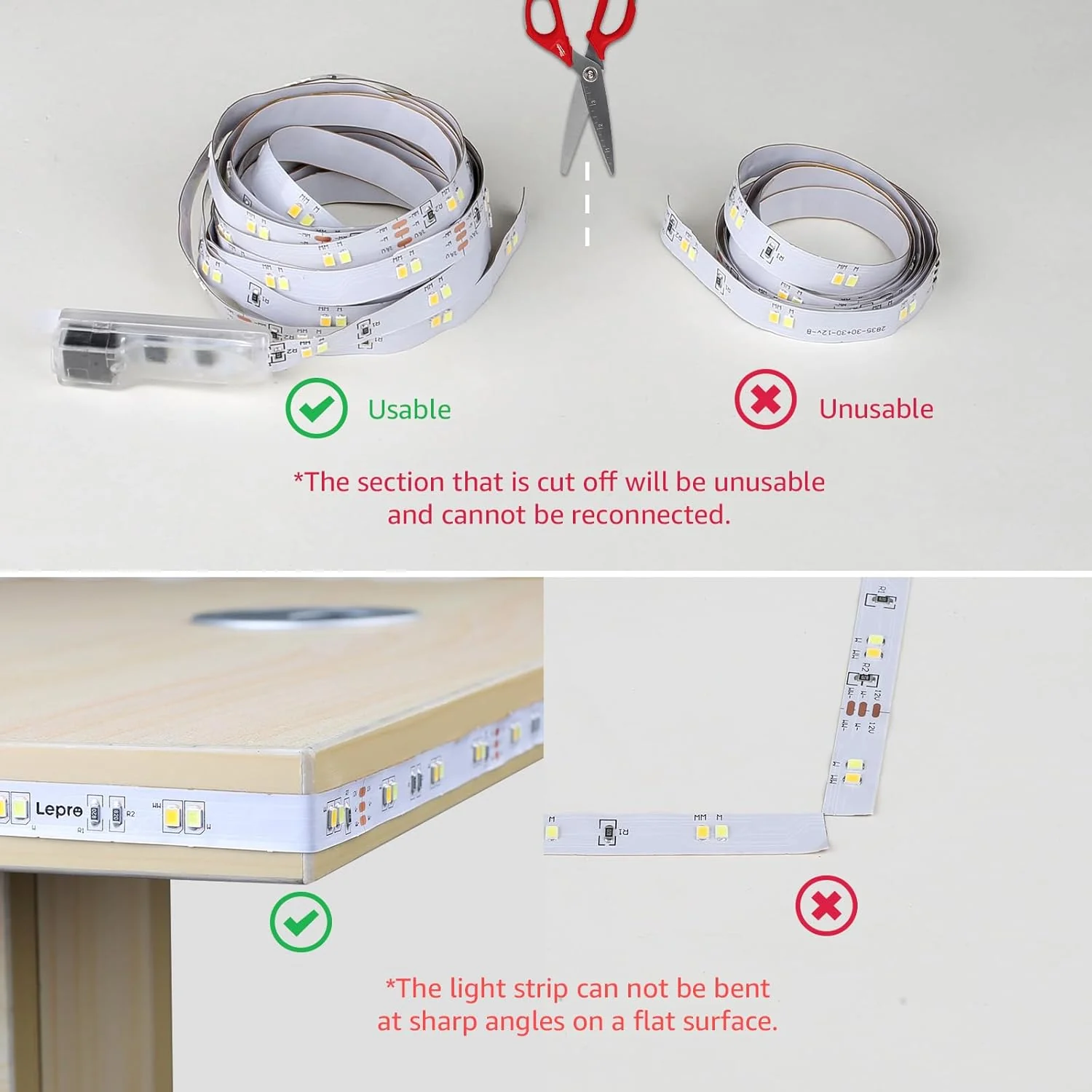 Lepro Tunable White LED Strip Lights (32.8ft, Dimmable) - Image 6