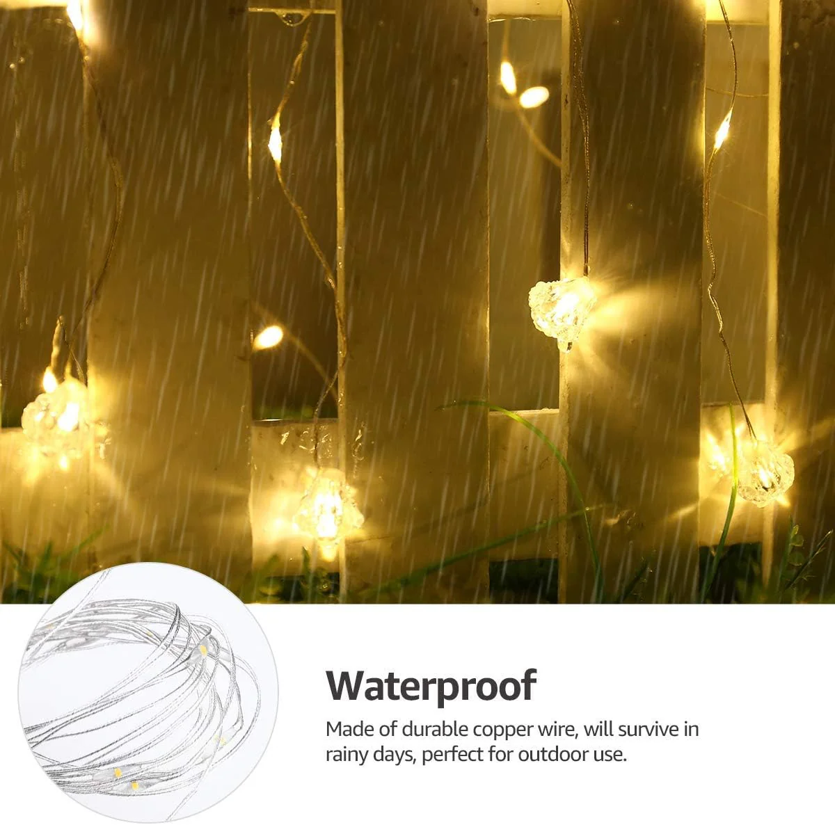 Lepro Warm White Dimmable Curtain Lights 9.8*9.8ft - Image 3