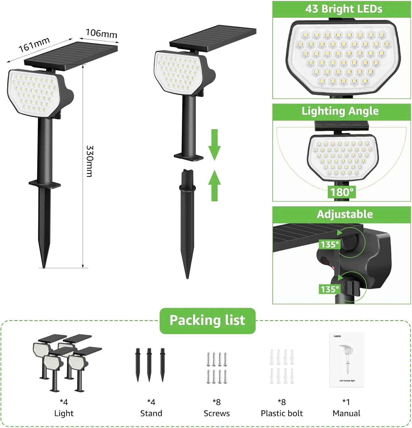 Lepro Warm White Solar Garden Lights - Image 9