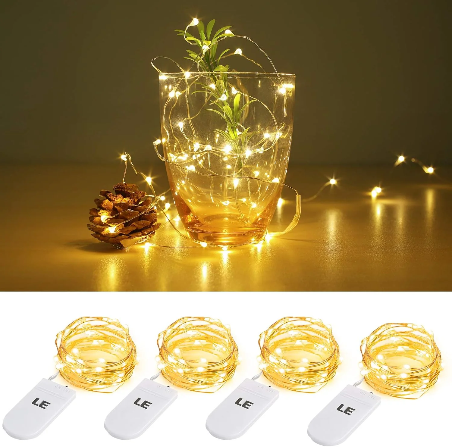 Lighting EVER Micro Copper Wire String Lights