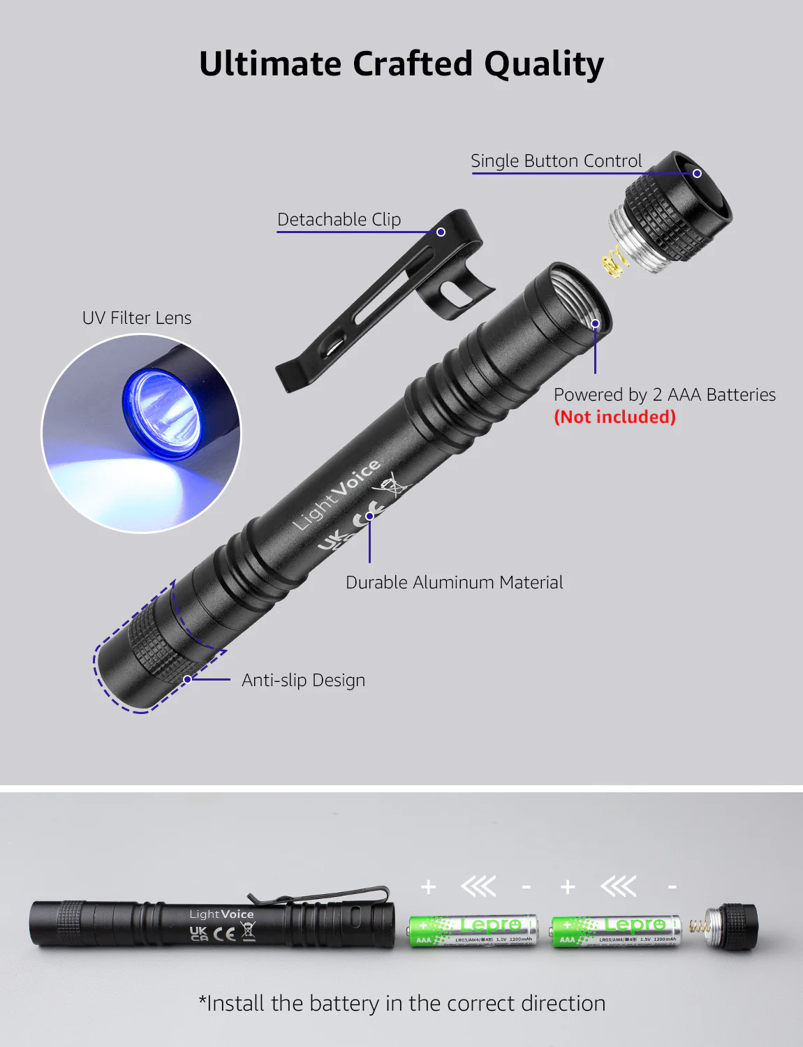 LightVioce 365nm UV Light Pen - Image 6