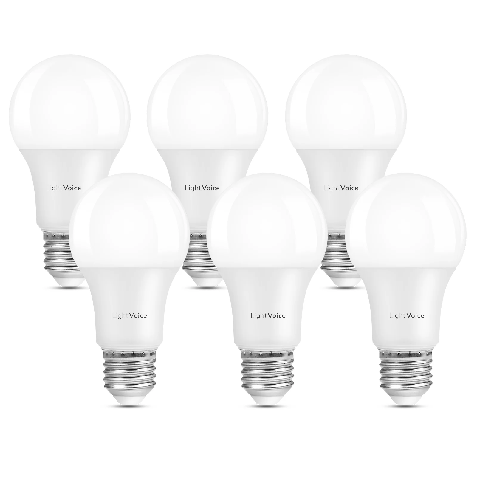 LightVioce A19 Dimmable LED Light Bulbs