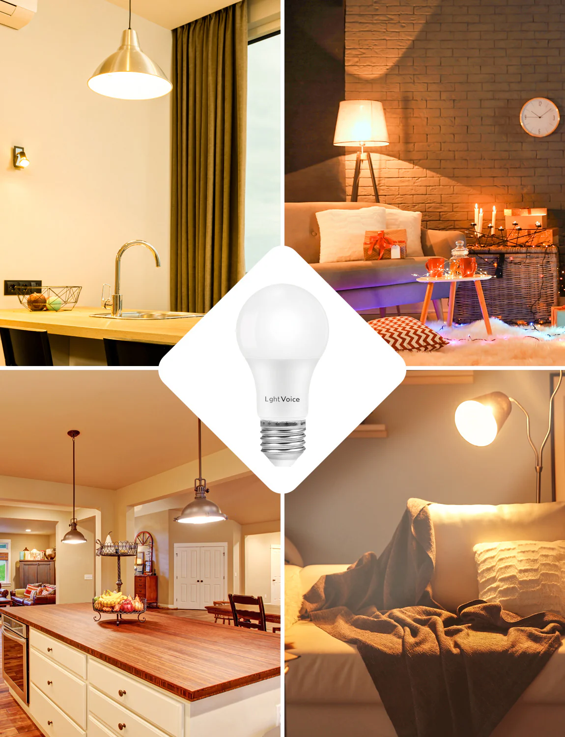 LightVioce A19 Dimmable LED Light Bulbs - Image 4